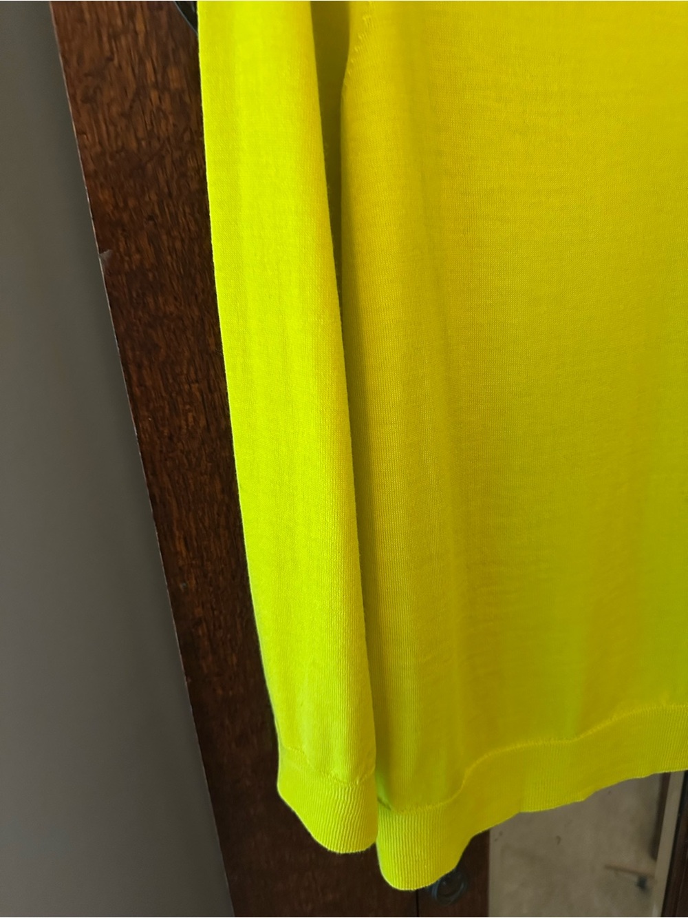 J. Crew Women’s Lightweight Merino Wool Sweater in Vibrant Yellow Size Large - Picture 6 of 14